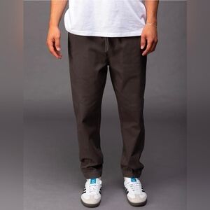 🟢 RSQ Gray Mens Straight Twill Pull On Pants Medium